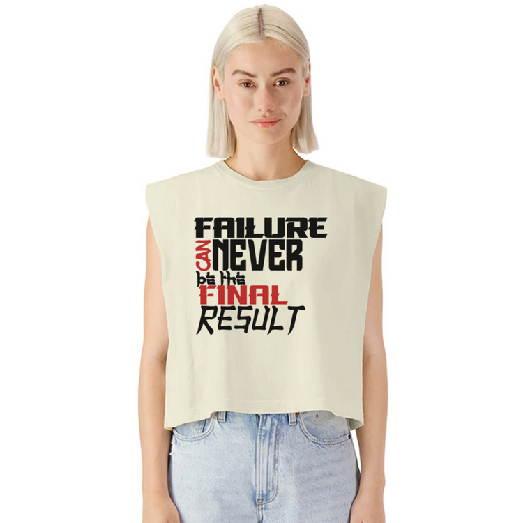 FINAL RESULT Washed Women´s Muscle Tank Top - faded cream