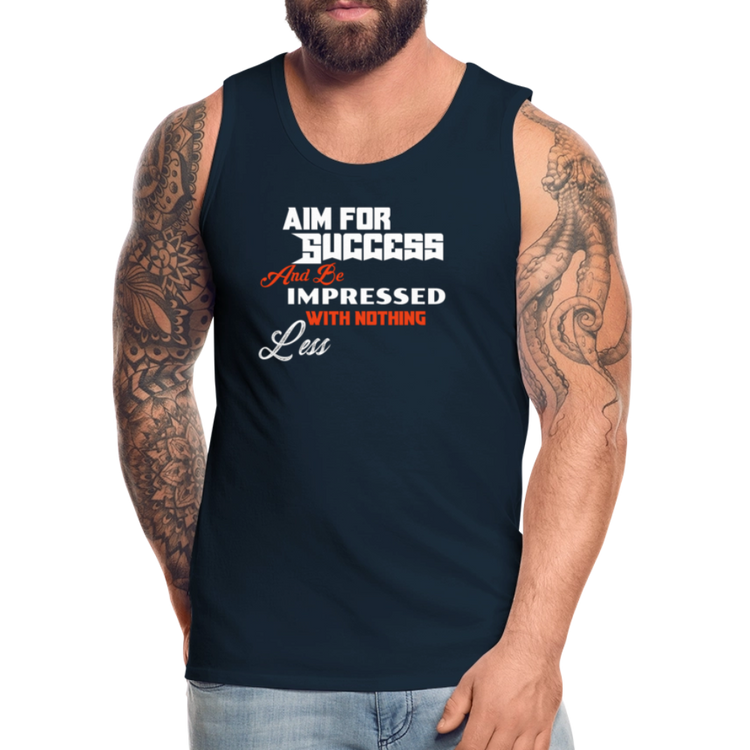 Aim For Success Men’s Premium Tank - deep navy