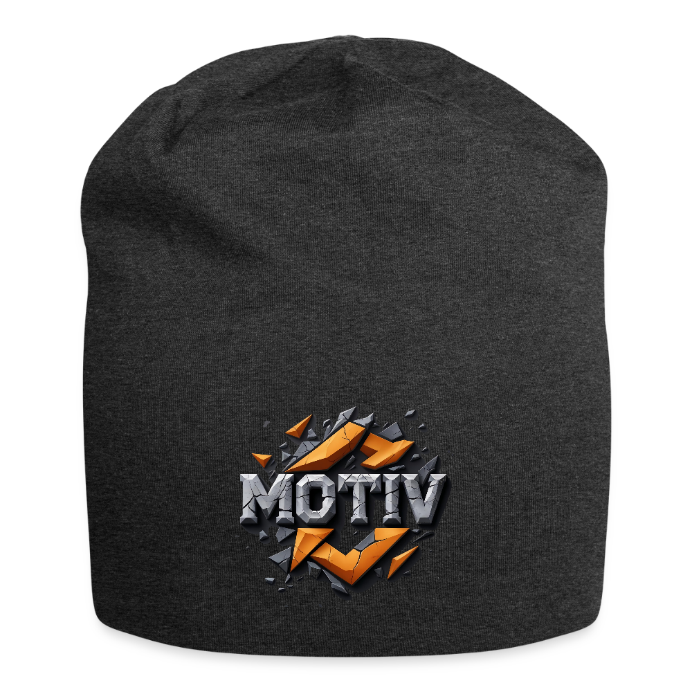 MOTIV Brand Name Jersey Beanie - charcoal grey