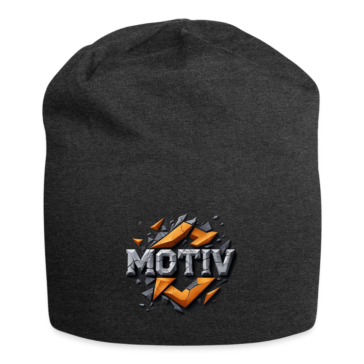 MOTIV Brand Name Jersey Beanie - charcoal grey