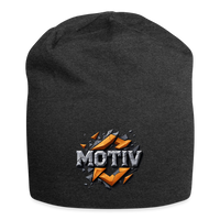 MOTIV Brand Name Jersey Beanie - charcoal grey