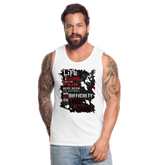 LIFE IS A GAME Men’s Premium Tank - white