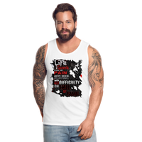 LIFE IS A GAME Men’s Premium Tank - white