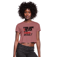 FINAL RESULT Women's Cropped T-Shirt - mauve