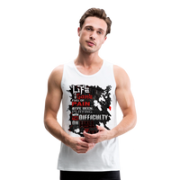 LIFE IS A GAME Men’s Premium Tank - white