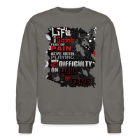 LIFE IS A GAME Crewneck Sweatshirt - asphalt gray