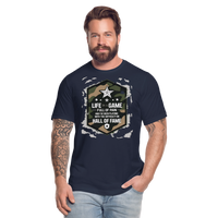 LIFE IS A GAME men's Jersey T-Shirt by Bella + Canvas - navy