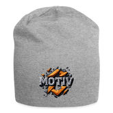 MOTIV Brand Name Jersey Beanie - heather gray