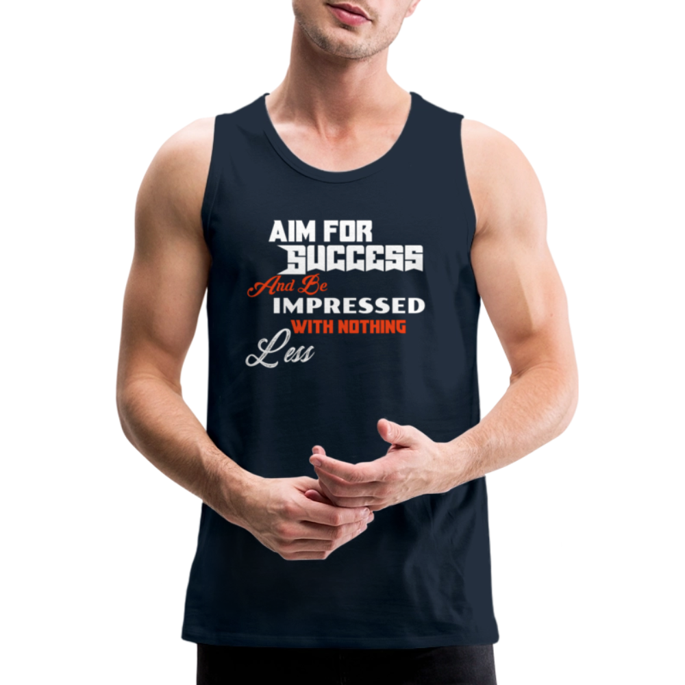 Aim For Success Men’s Premium Tank - deep navy