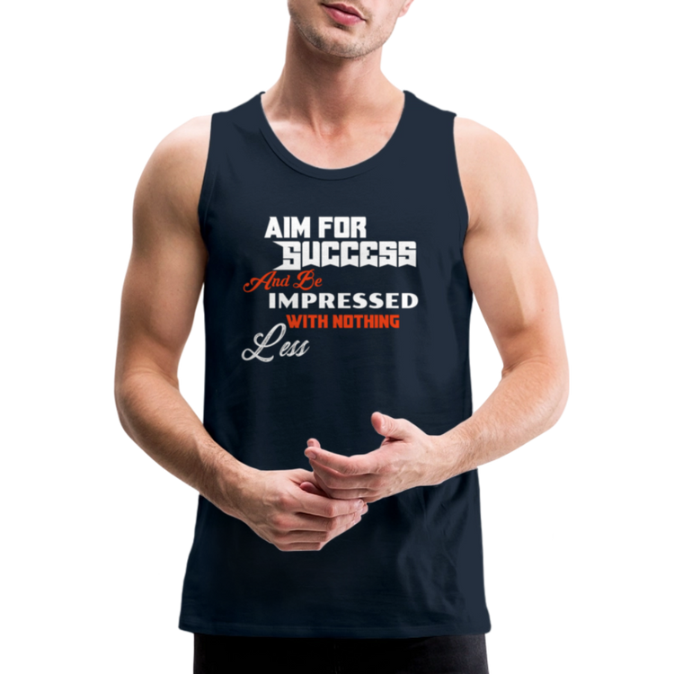 Aim For Success Men’s Premium Tank - deep navy