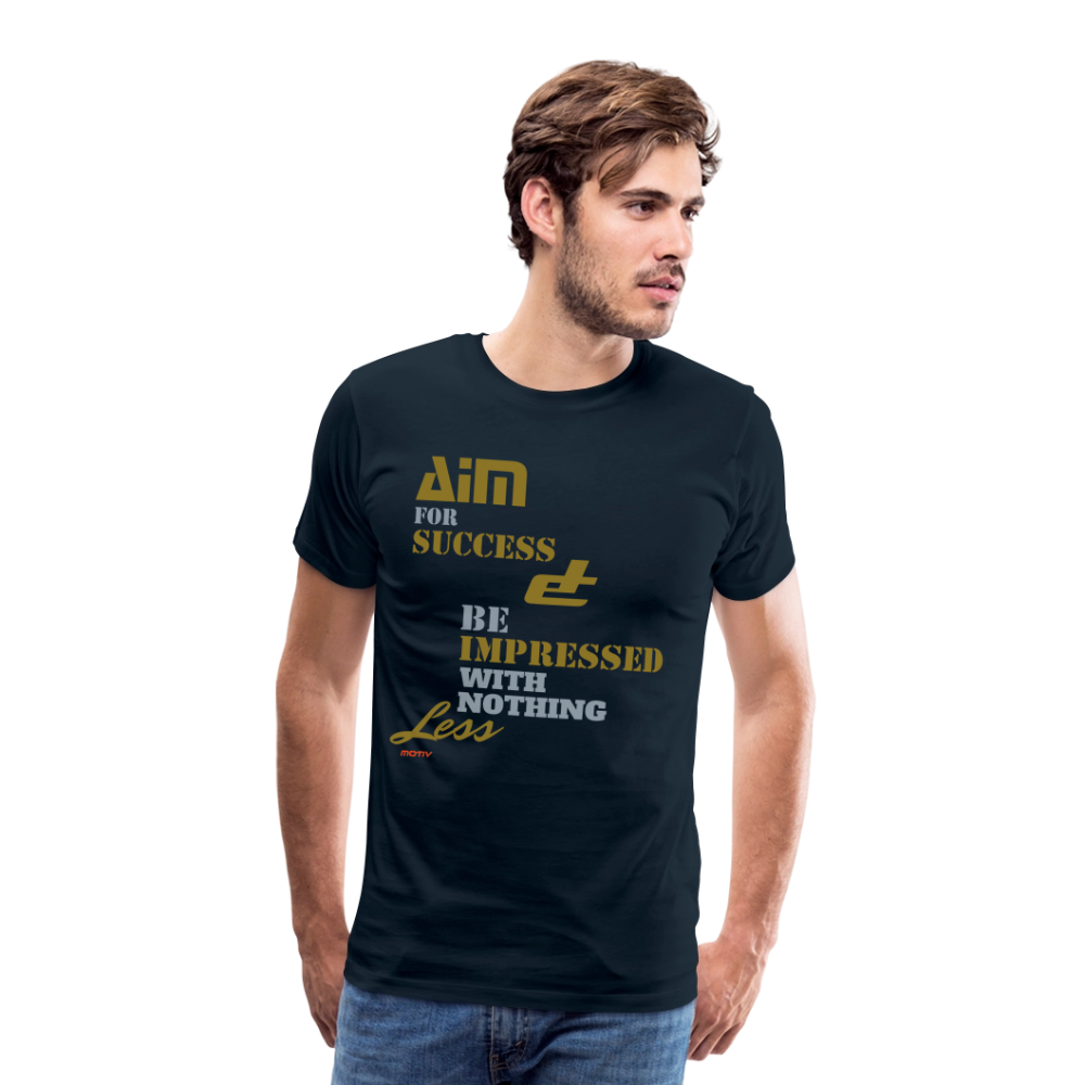 Aim For Success Men's Premium T-Shirt - deep navy