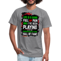 LIFE IS A GAME PALESTINE Edition  Men's T-Shirt by Bella + Canvas - slate