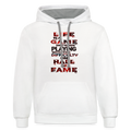 LIFE IS A GAME Premium Contrast Hoodie - white/gray
