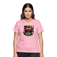 FINAL RESULT Women's V-Neck T-Shirt - pink