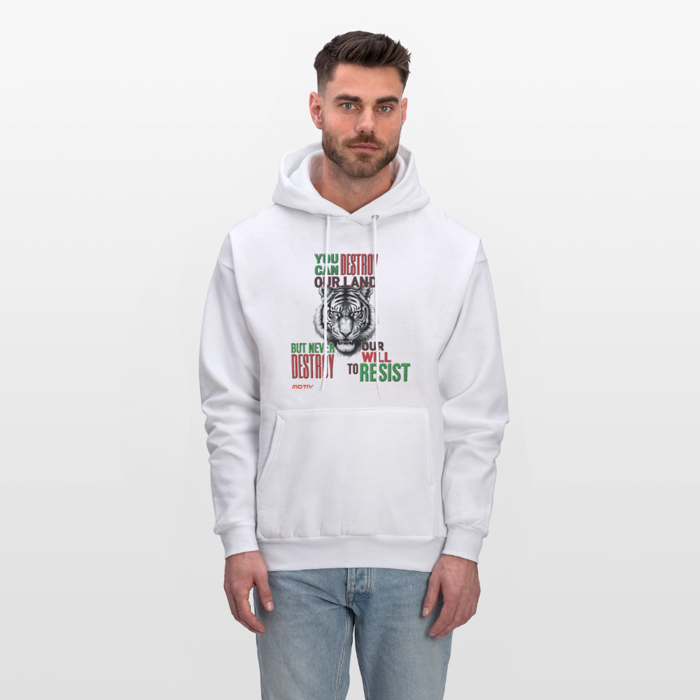 WILL TO RESIST Palestine Edition Men's PREMIUM QUALITY Hoodie - white