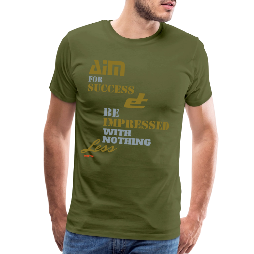 Aim For Success Men's Premium T-Shirt - olive green