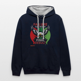 FINAL RESULT PALESTINE Edition 3 m/w Contrast Hoodie - navy/heather gray
