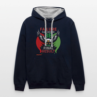 FINAL RESULT PALESTINE Edition 3 m/w Contrast Hoodie - navy/heather gray