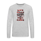 Life Is A Game Premium Long Sleeve T-Shirt - heather gray