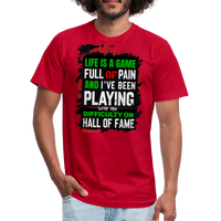 LIFE IS A GAME PALESTINE Edition  Men's T-Shirt by Bella + Canvas - red