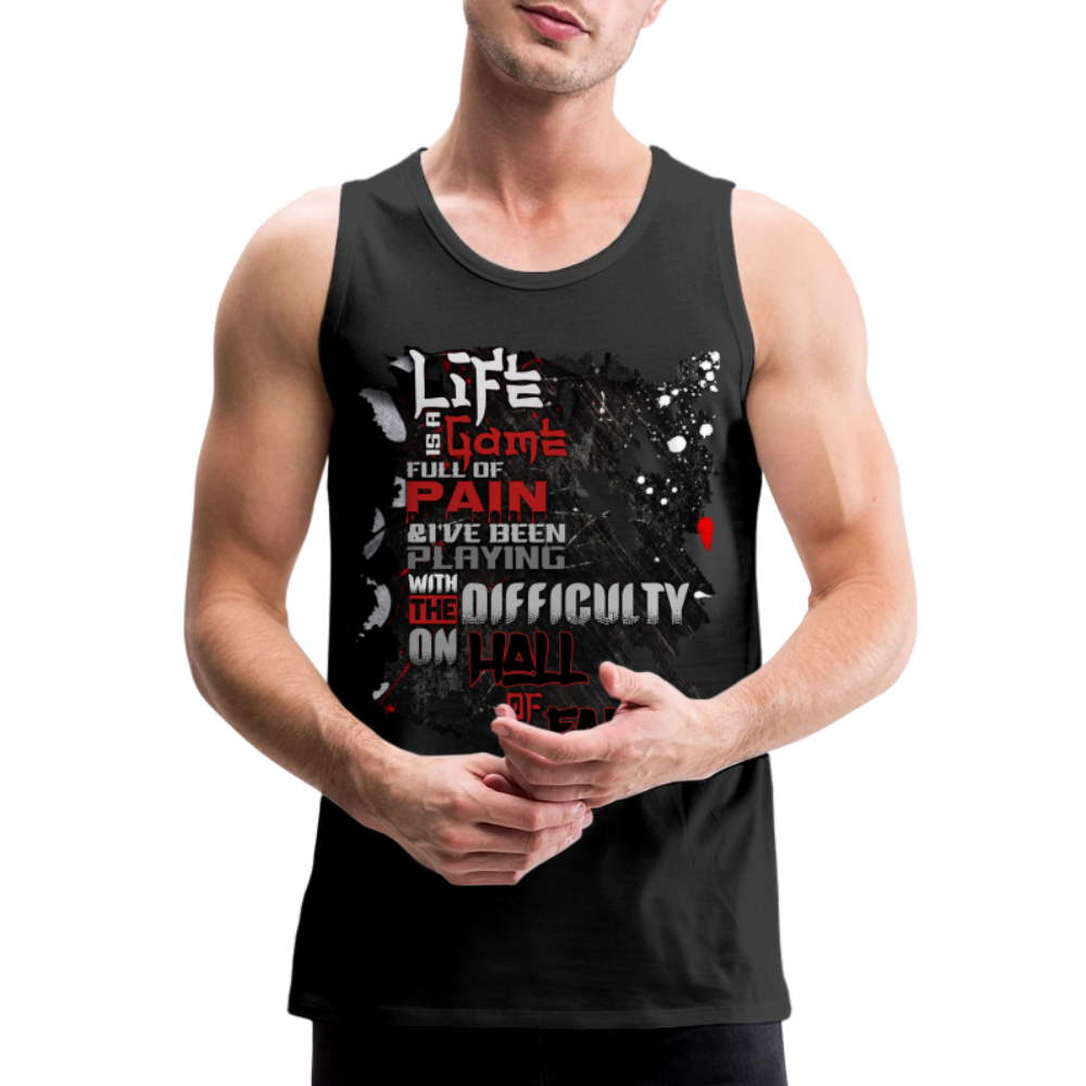 LIFE IS A GAME Men’s Premium Tank - black