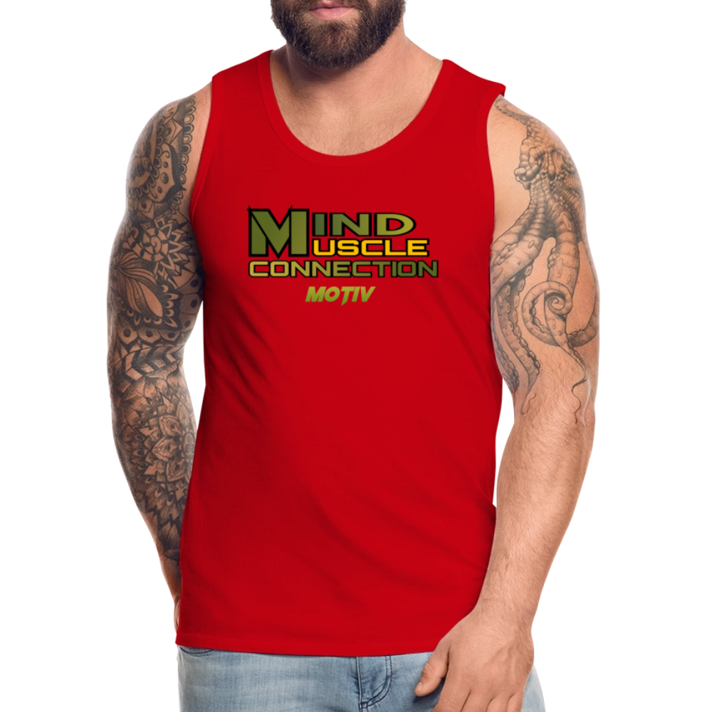 Mind Muscle Connection Men’s Premium Tank - red