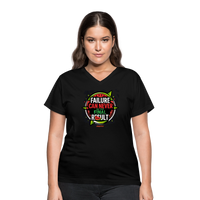 FINAL RESULT Women's V-Neck T-Shirt - black
