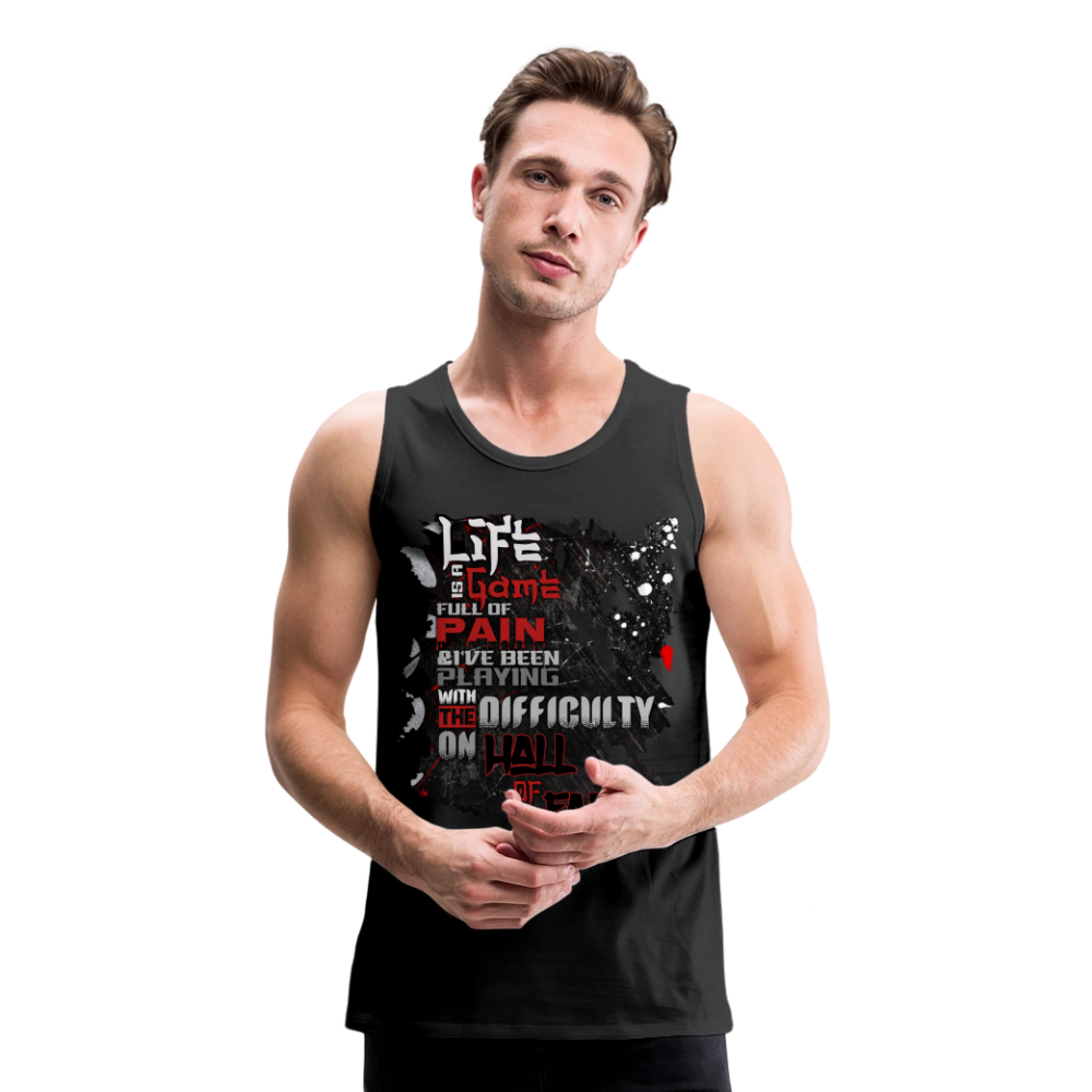 LIFE IS A GAME Men’s Premium Tank - black