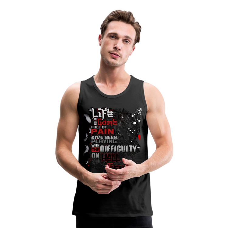 LIFE IS A GAME Men’s Premium Tank - black