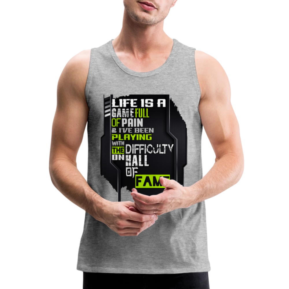 LIFE IS A GAME Men’s Premium Tank - heather gray