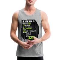 LIFE IS A GAME Men’s Premium Tank - heather gray