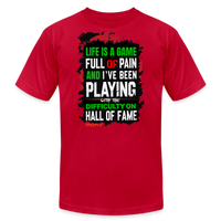 LIFE IS A GAME PALESTINE Edition  Men's T-Shirt by Bella + Canvas - red