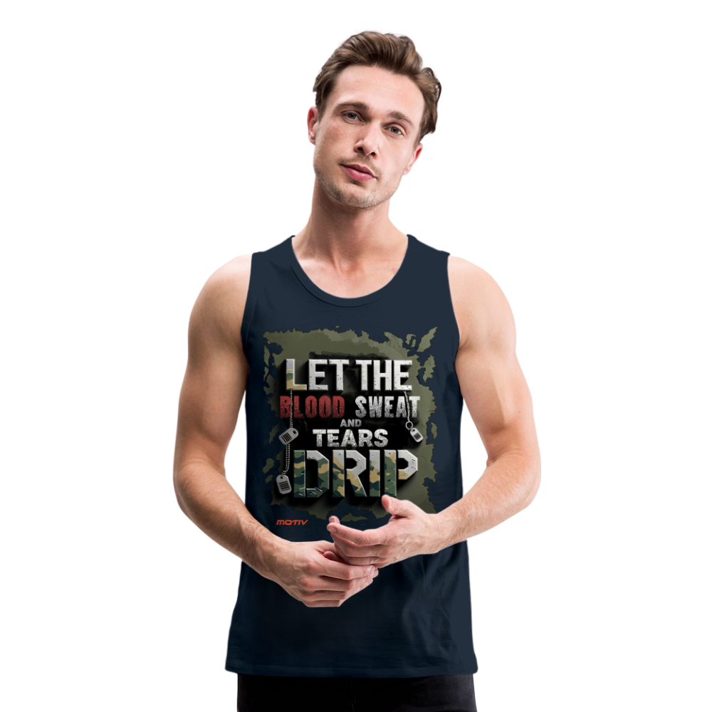 BLODD SWEAT & TEARS Men’s Premium Tank - deep navy