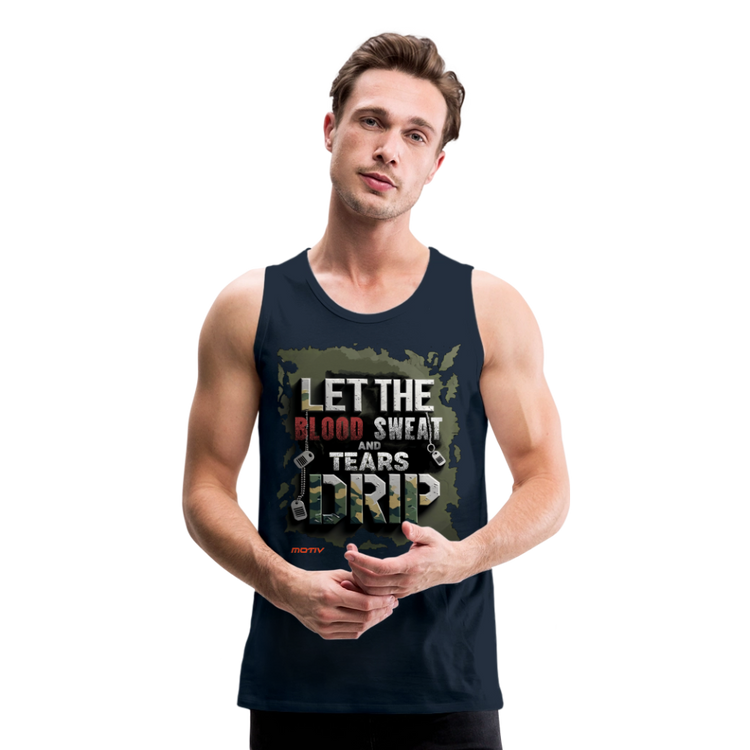 BLODD SWEAT & TEARS Men’s Premium Tank - deep navy