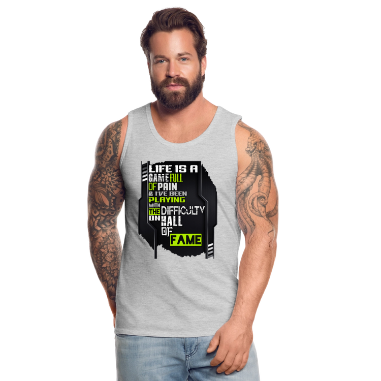 LIFE IS A GAME Men’s Premium Tank - heather gray