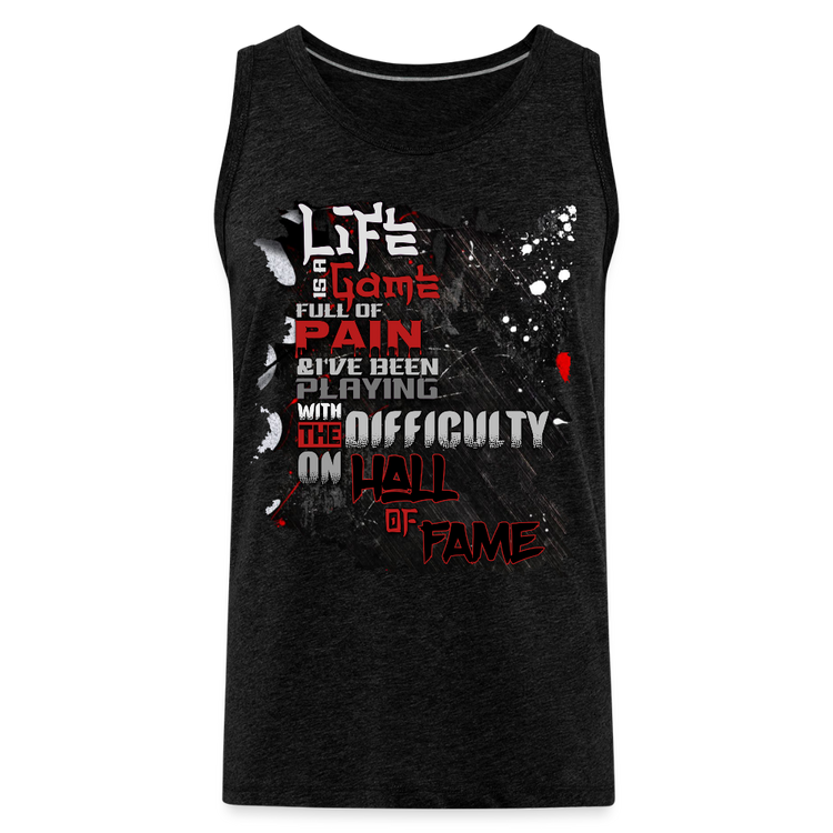 LIFE IS A GAME Men’s Premium Tank - charcoal grey