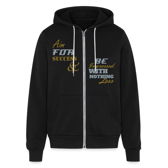 Aim For Success Premium Full Zip Hoodie - black