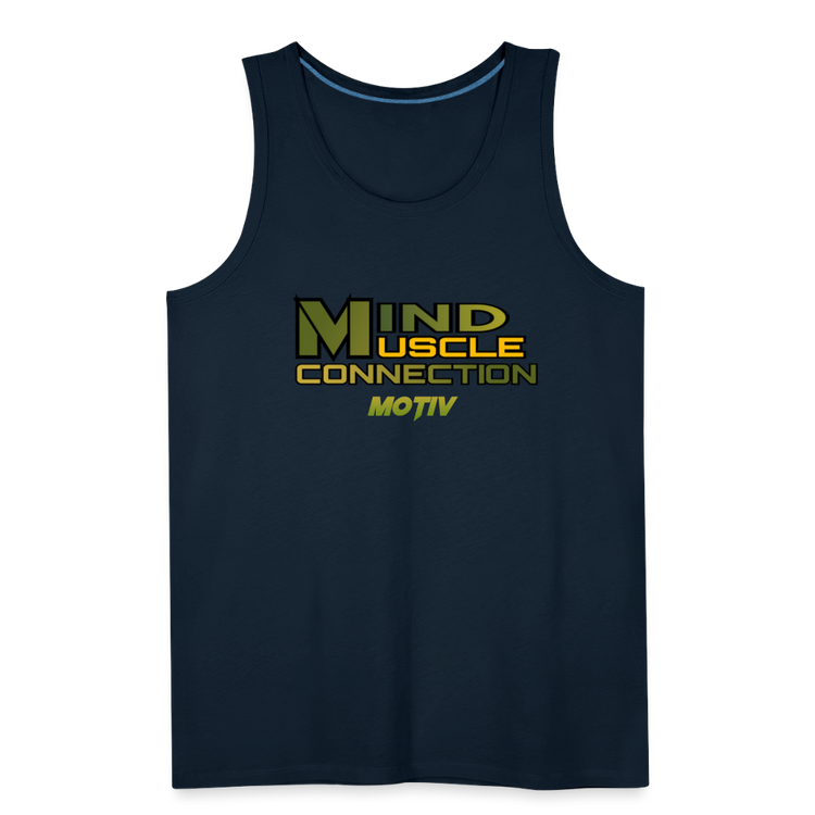 Mind Muscle Connection Men’s Premium Tank - deep navy