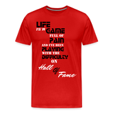 Life Is A Game Men’s Premium Organic T-Shirt - red