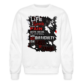 LIFE IS A GAME Crewneck Sweatshirt - white