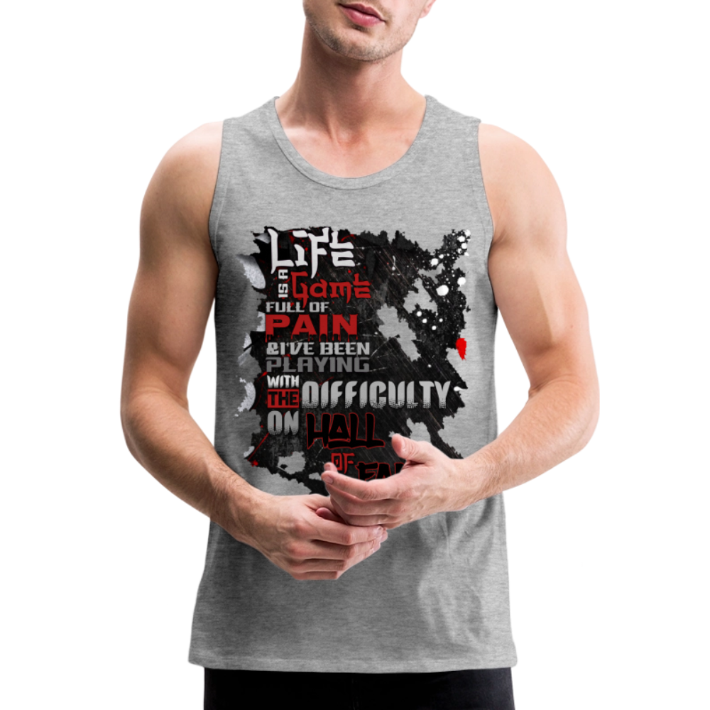 LIFE IS A GAME Men’s Premium Tank - heather gray