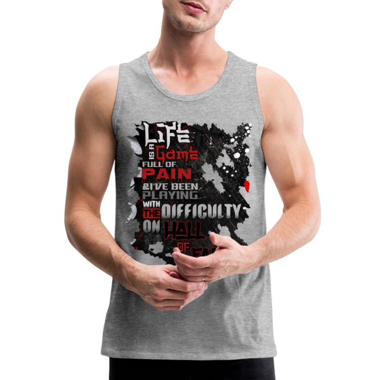 LIFE IS A GAME Men’s Premium Tank - heather gray