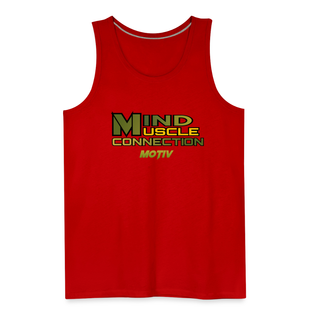 Mind Muscle Connection Men’s Premium Tank - red