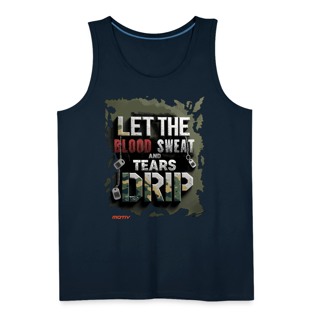 BLODD SWEAT & TEARS Men’s Premium Tank - deep navy