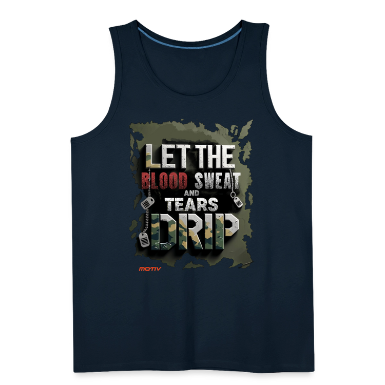 BLODD SWEAT & TEARS Men’s Premium Tank - deep navy