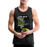LIFE IS A GAME Men’s Premium Tank - charcoal grey