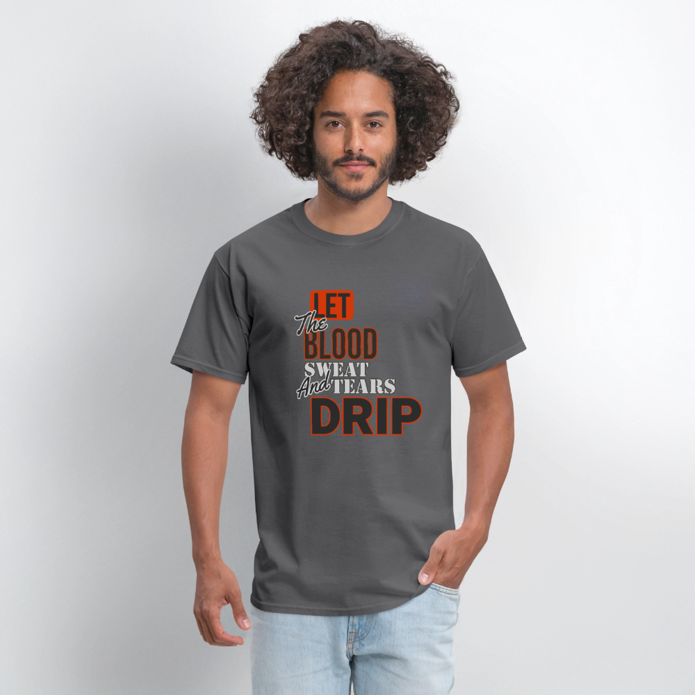 Blood, Sweat & Tears Half Sleeve Premium Tee - charcoal