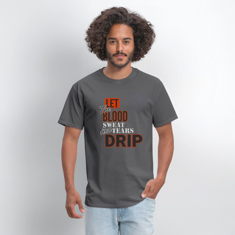 Blood, Sweat & Tears Half Sleeve Premium Tee - charcoal