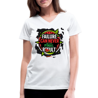 FINAL RESULT Women's V-Neck T-Shirt - white