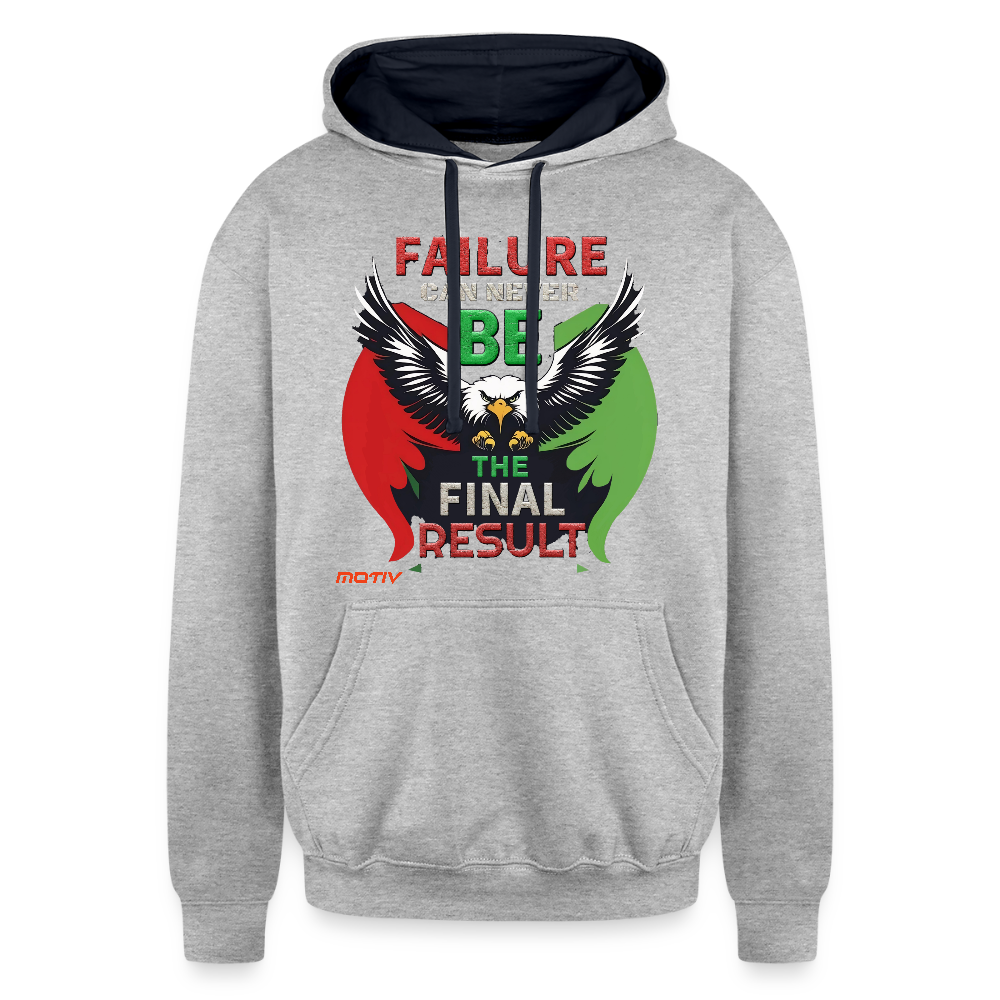 FINAL RESULT PALESTINE Edition 3 m/w Contrast Hoodie - heather gray/navy